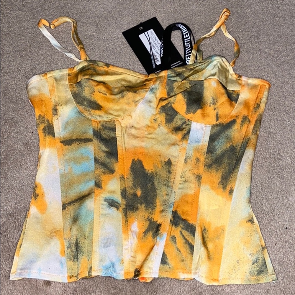 Cute orange the dye corset